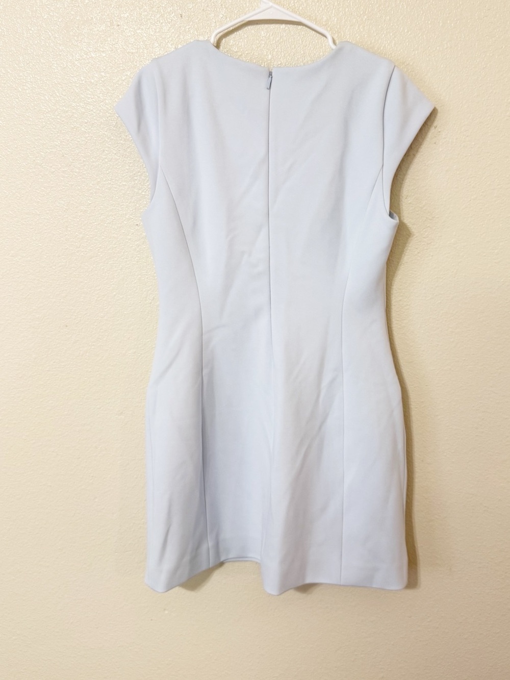 Aritiza Babaton FigureKnit Priestly Flap Pocket Mini Dress in Midday Blue NEW - Picture 8 of 9